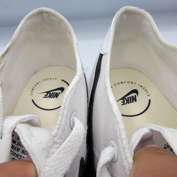 Nike Court Legacy Mens 14 White Black Canvas Casual Shoes Sneaker CW6539-101 main image 9
